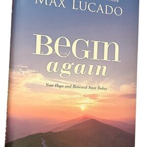 Thompson Begin Again Book Cover in Blue and Pink